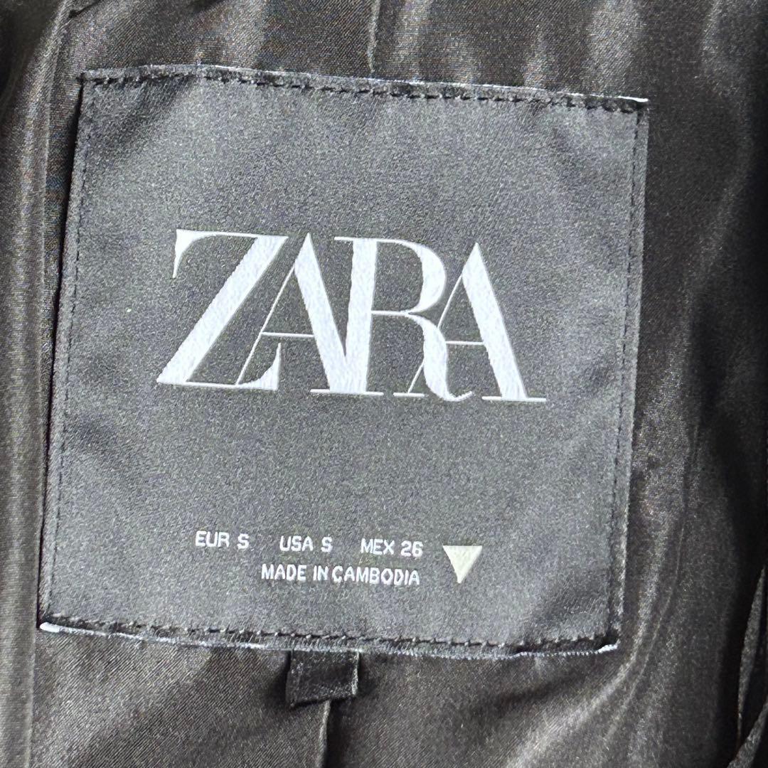 ZARA テディベアコート ボア チェスターコート マキシ丈 シングル 黒
