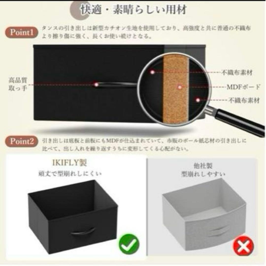 【8/20限定】収納チェスト リビングチェスト コンセント付き USBポート 黒