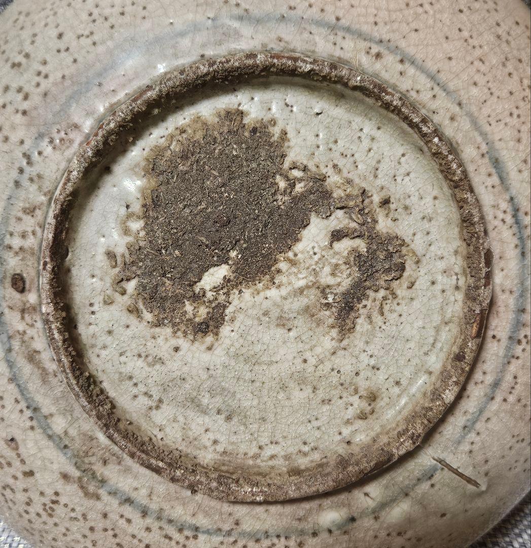 【大名品❗】16-17世紀　中国古陶磁　明朝　青華　古染　花文　砂高台　呉須皿