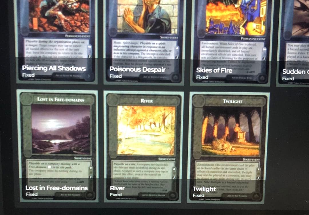 ミドルアース　カード　チャレンジデッキJ ccg 指輪物語　希少