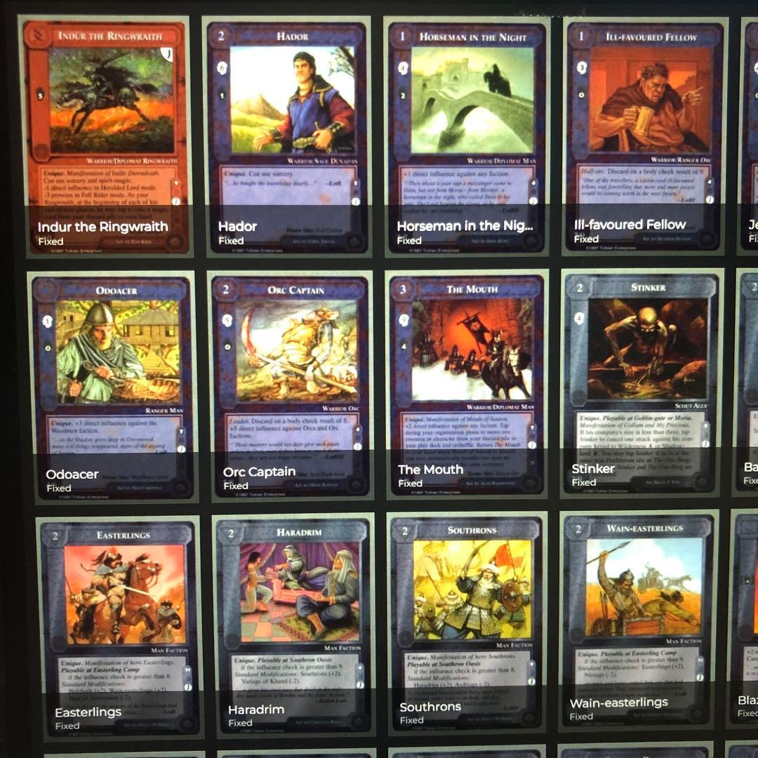 ミドルアース　カード　チャレンジデッキJ ccg 指輪物語　希少