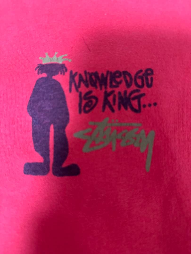 OldStussy Knowledge is King Tシャツ 赤