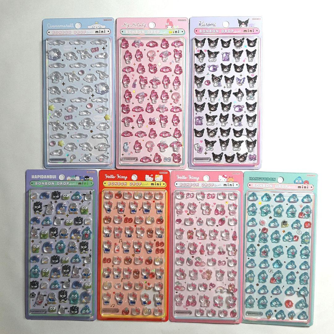 サンリオキャラクターズ ボンボンドロップシール mini 7枚セット