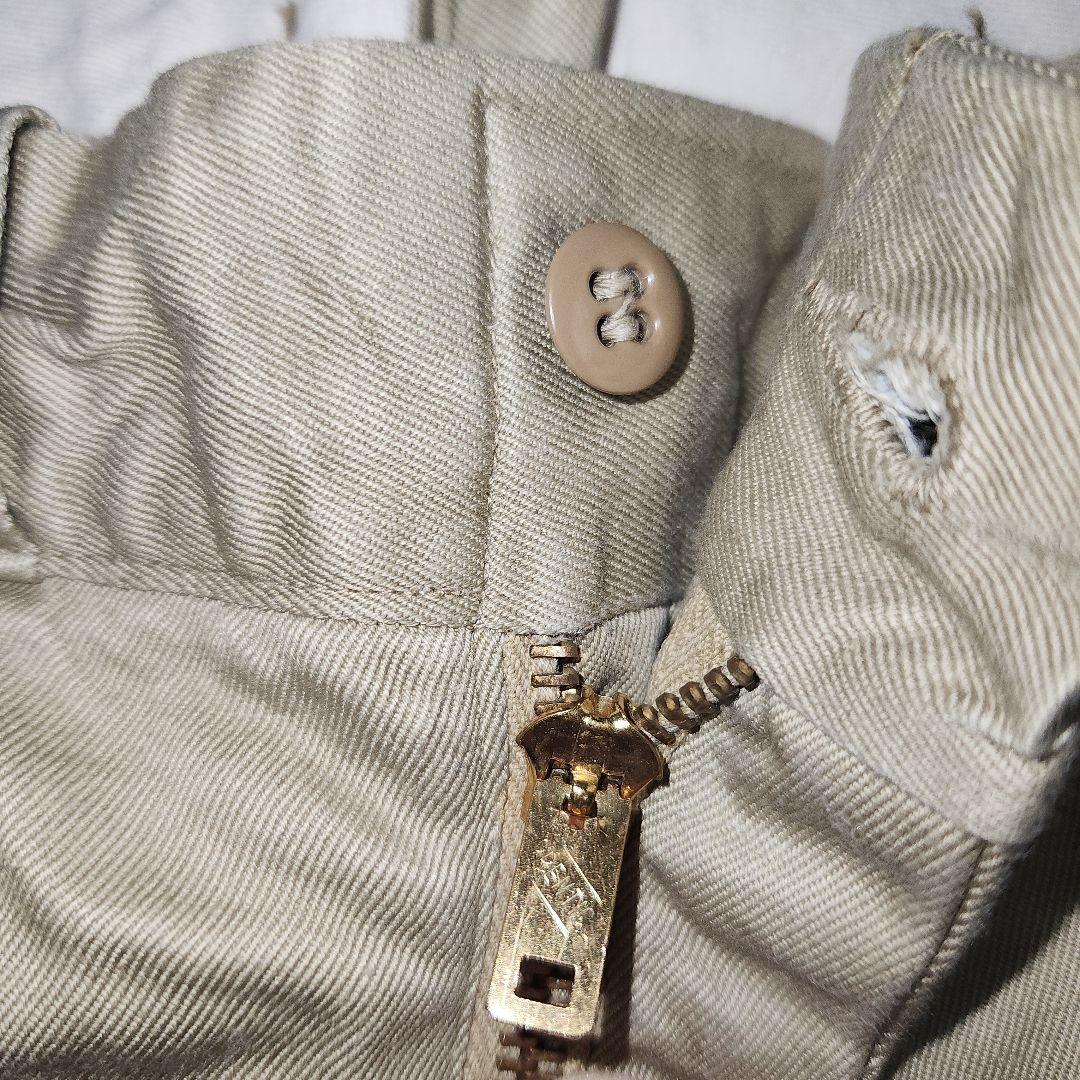 60s USミリタリー チノトラウザーズ ベージュ 38x31