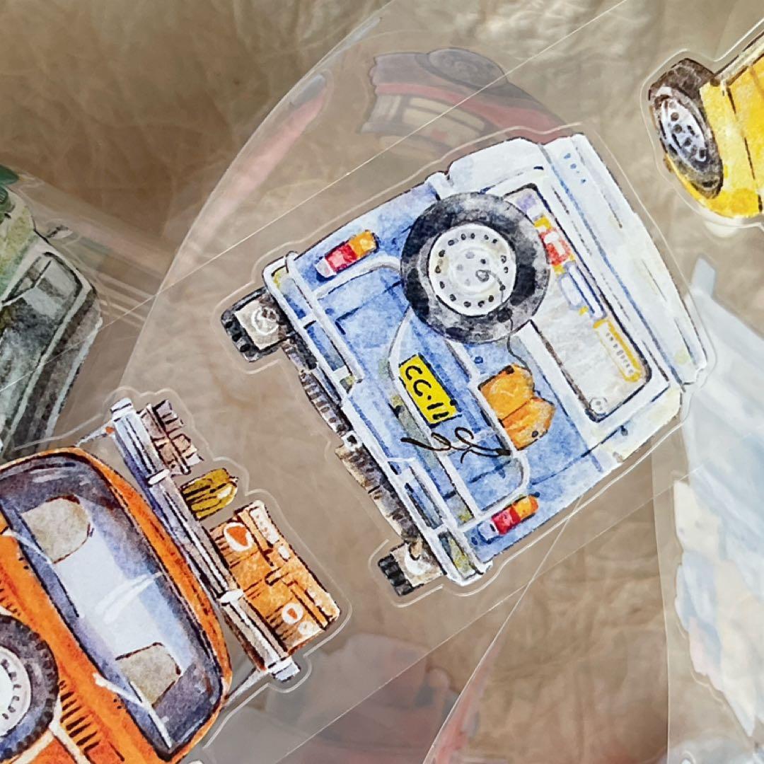 新品　DINGDING　A52車車　PET霧面型抜きタイプマスキングテープ　5m