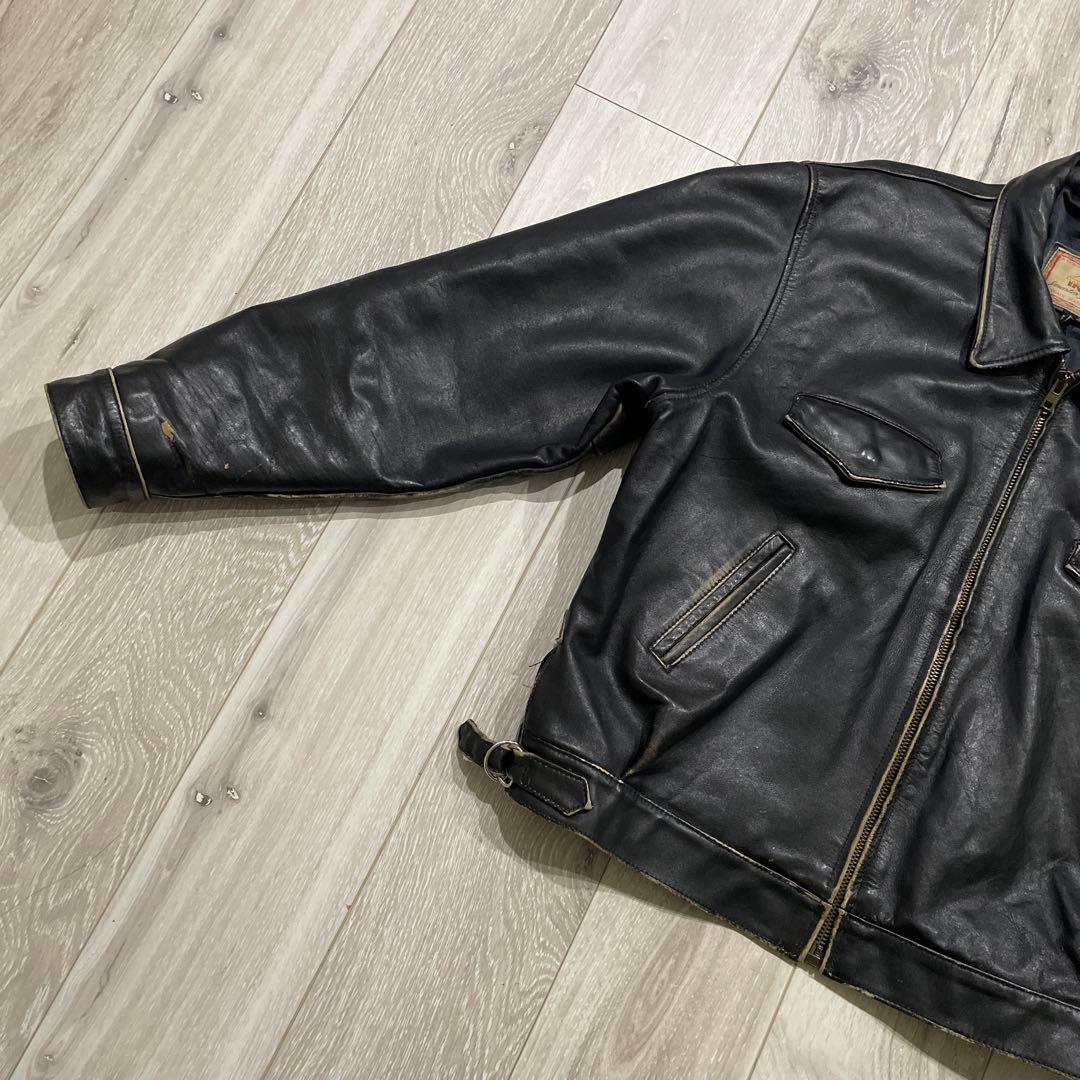 80s Lee TREVOR 2XL レザージャケット ライダースジャケット