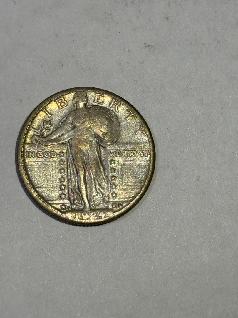 アメリカ　25セント銀貨　1924S 古銭　クォーターダラー　希少　レア