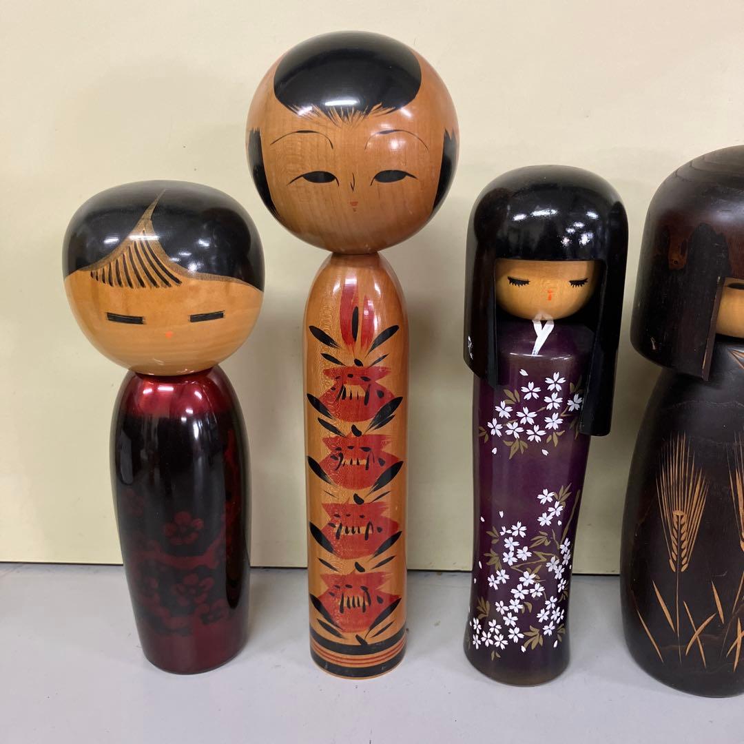 D-3 昭和レトロ レトロモダン こけし 7体セット 伝統工芸 郷土玩具 和風