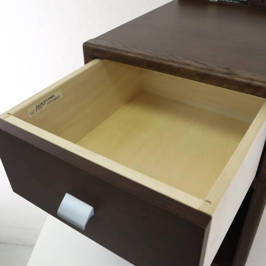 2の1カリモク家具 ナイトテーブル AU8450MK オーク材 コンセント 2