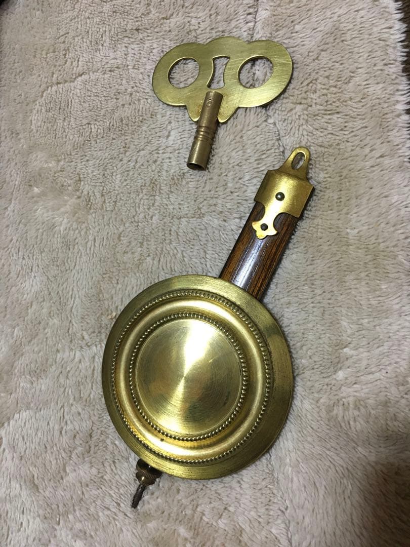 大正〜戦前 ゼンマイ振り子時計 整備済み 美品