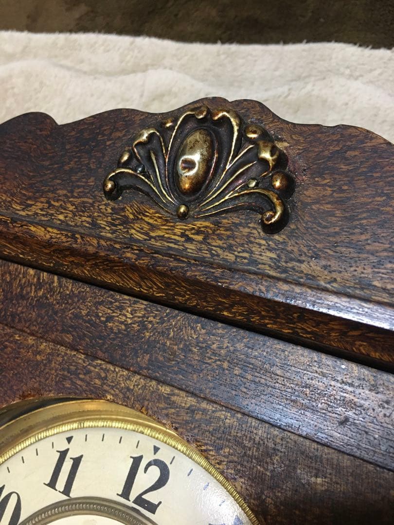 大正〜戦前 ゼンマイ振り子時計 整備済み 美品