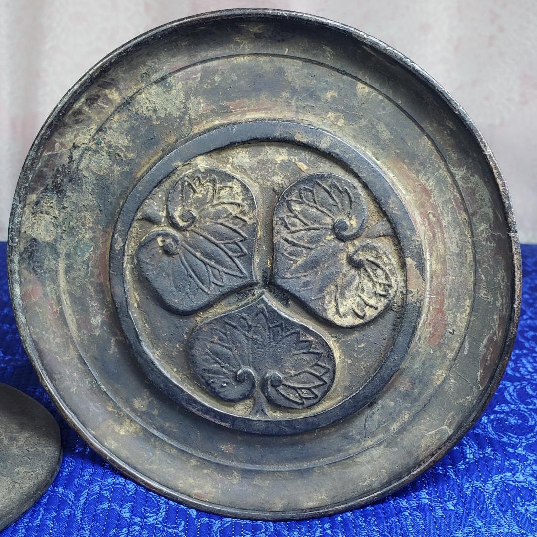 ◆『徳川家 金銅観音菩薩彫経筒 三つ葉葵紋』◆検）仏像 徳川家康 徳川家光 空海