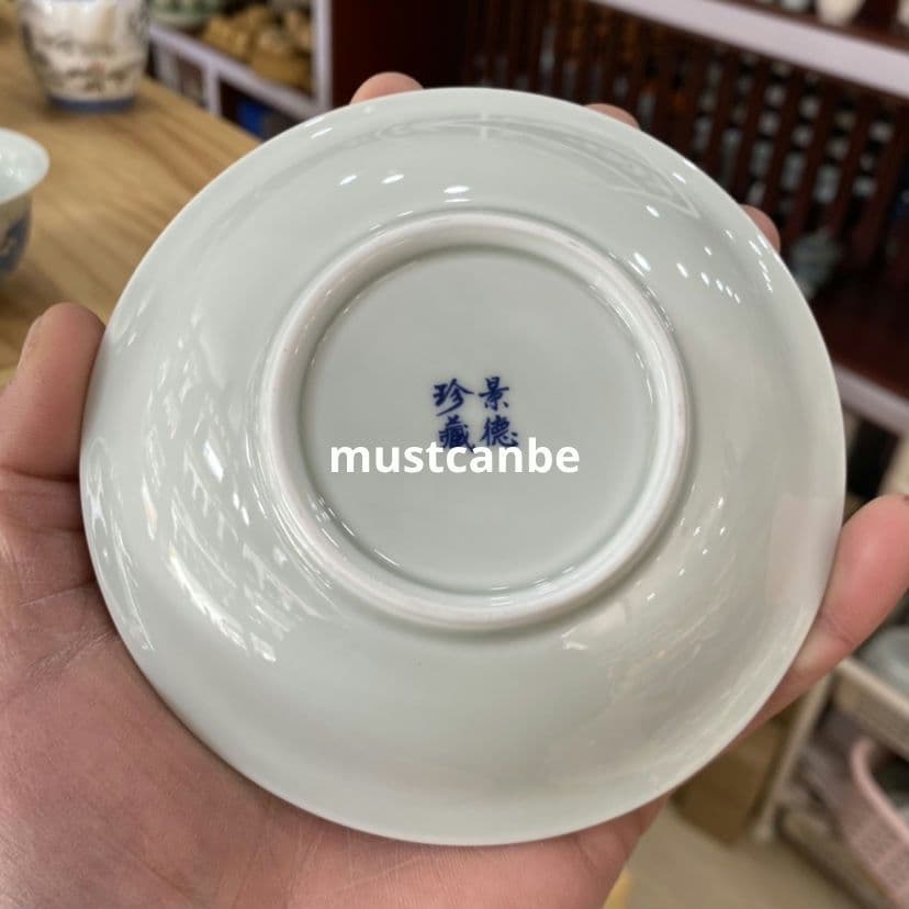 景徳鎮 中国茶器 白鶴蓋碗 茶杯 煎茶器 新品未使用