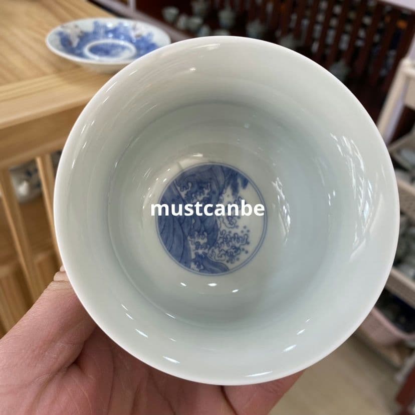 景徳鎮 中国茶器 白鶴蓋碗 茶杯 煎茶器 新品未使用