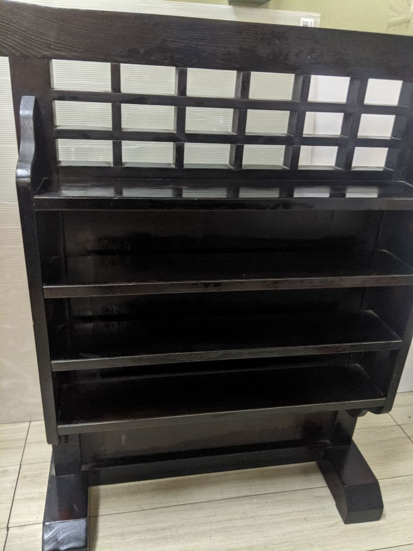 アンティーク 和家具 衝立 間仕切り棚ディスプレイ 木製