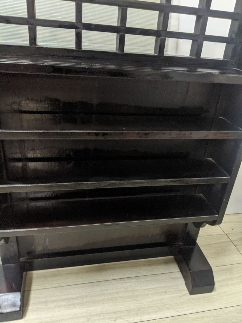 アンティーク 和家具 衝立 間仕切り棚ディスプレイ 木製