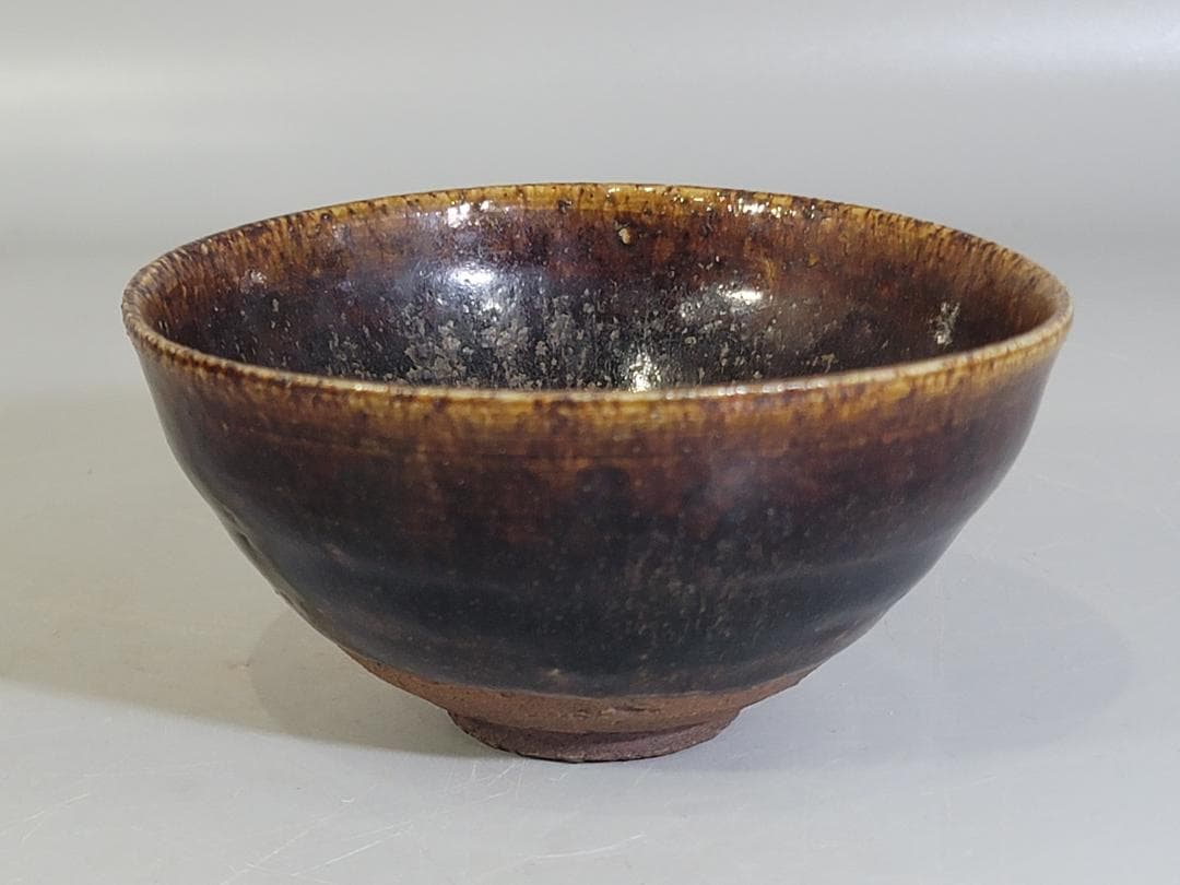 茶道具 唐津飴釉茶碗 時代物