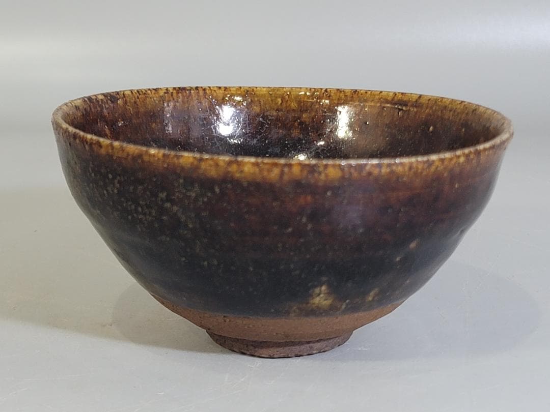 茶道具 唐津飴釉茶碗 時代物