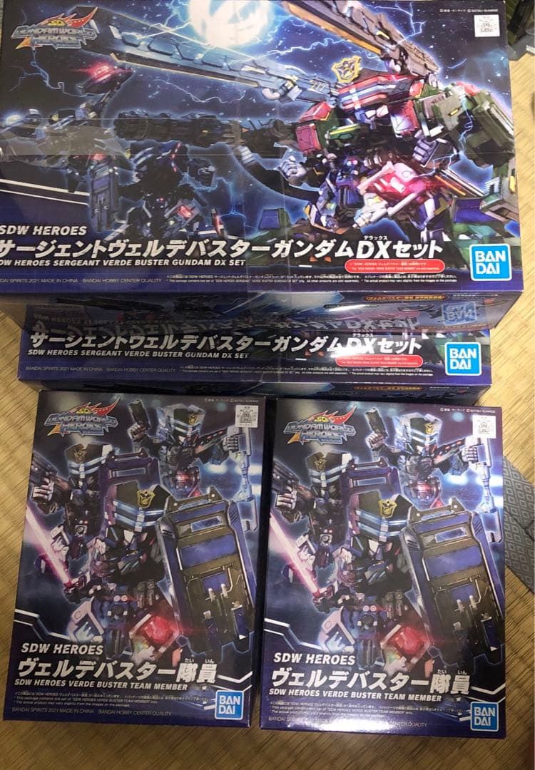 サージェントヴェルデバスターガンダムDXセット＆隊員セット×2