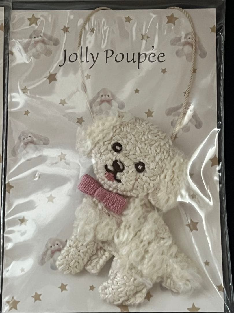 ローズティアラ　Jolly Poupéeトイプードル　ブローチ　完売品　ホワイト