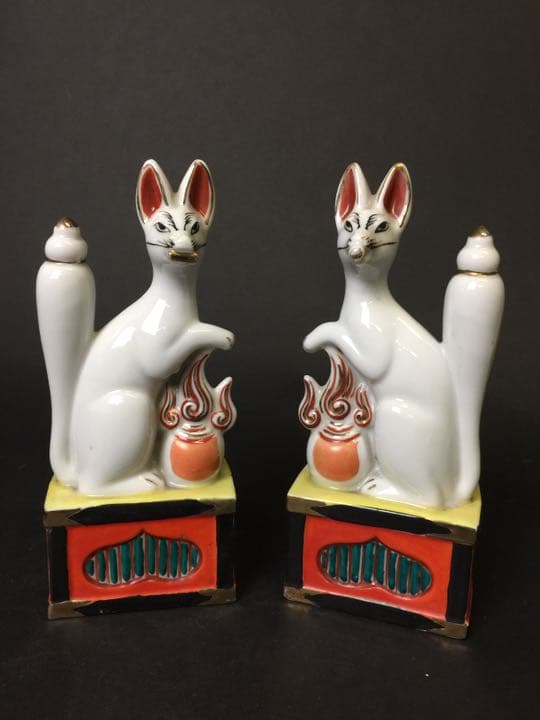 年代物 稲荷様  吉祥 狐さん(きつね) 古美術 宗教美術