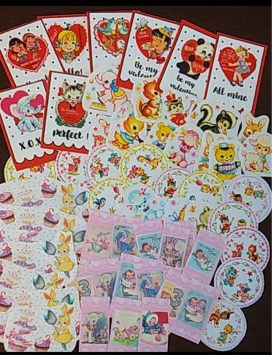 ラスト！レトロアニマル大好きフレークシール５８枚  いろいろセット