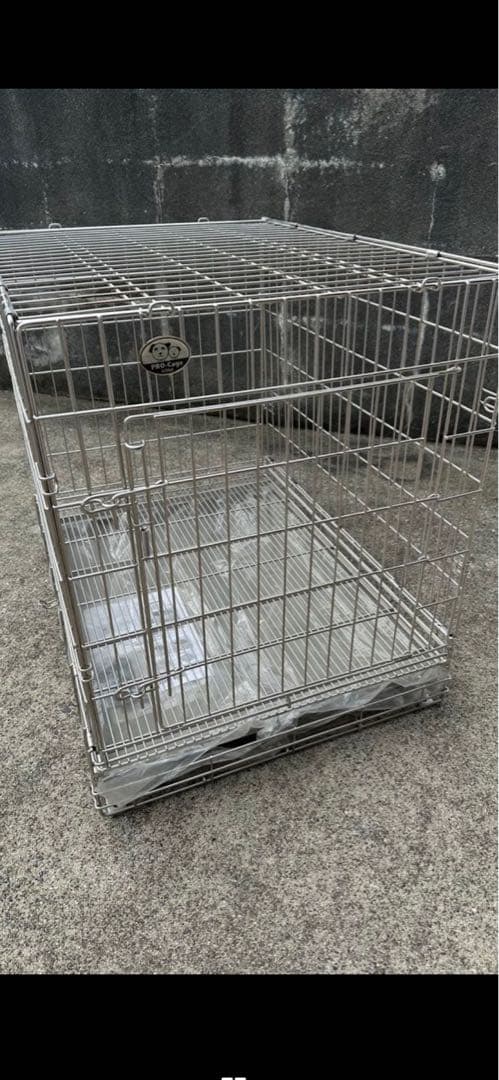 ハチコウ　プロステンレスケージ Lサイズ 引き出し式トレイ付き　短面扉