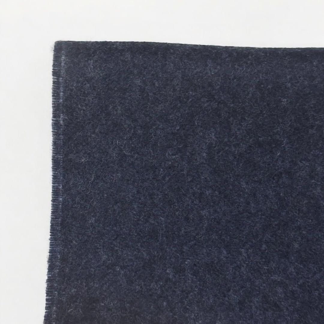 LOEWE ロエベ リバーシブル マフラー アナグラム ネイビー ブルー