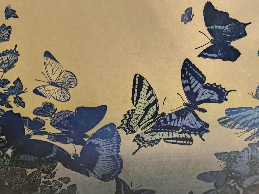 吉田千鶴子 大きい 版画 谷間の蝶