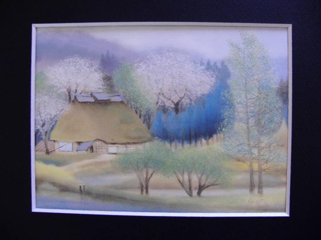 折本美禰子、山の辺、希少な額装用画集より、新品高級額装付、状態良好