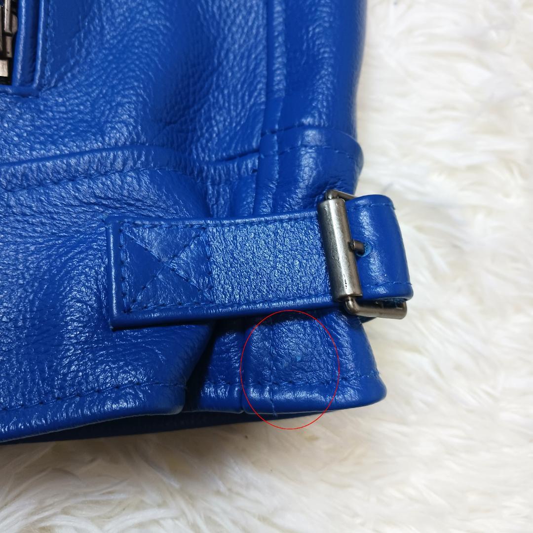 希少カラー✨　フォータイム　本革　ライダース　シングル　レザー　牛革　総裏地　M