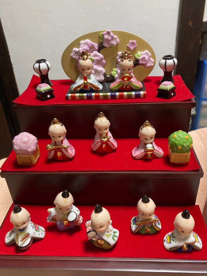 美品　キューピー　雛人形　ローズオニールキューピー　お雛様　三段飾り