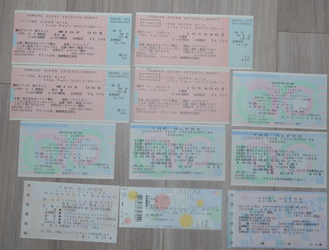 THE ALFEE メモリアルチケット96枚・チケットホルダー2個 セット