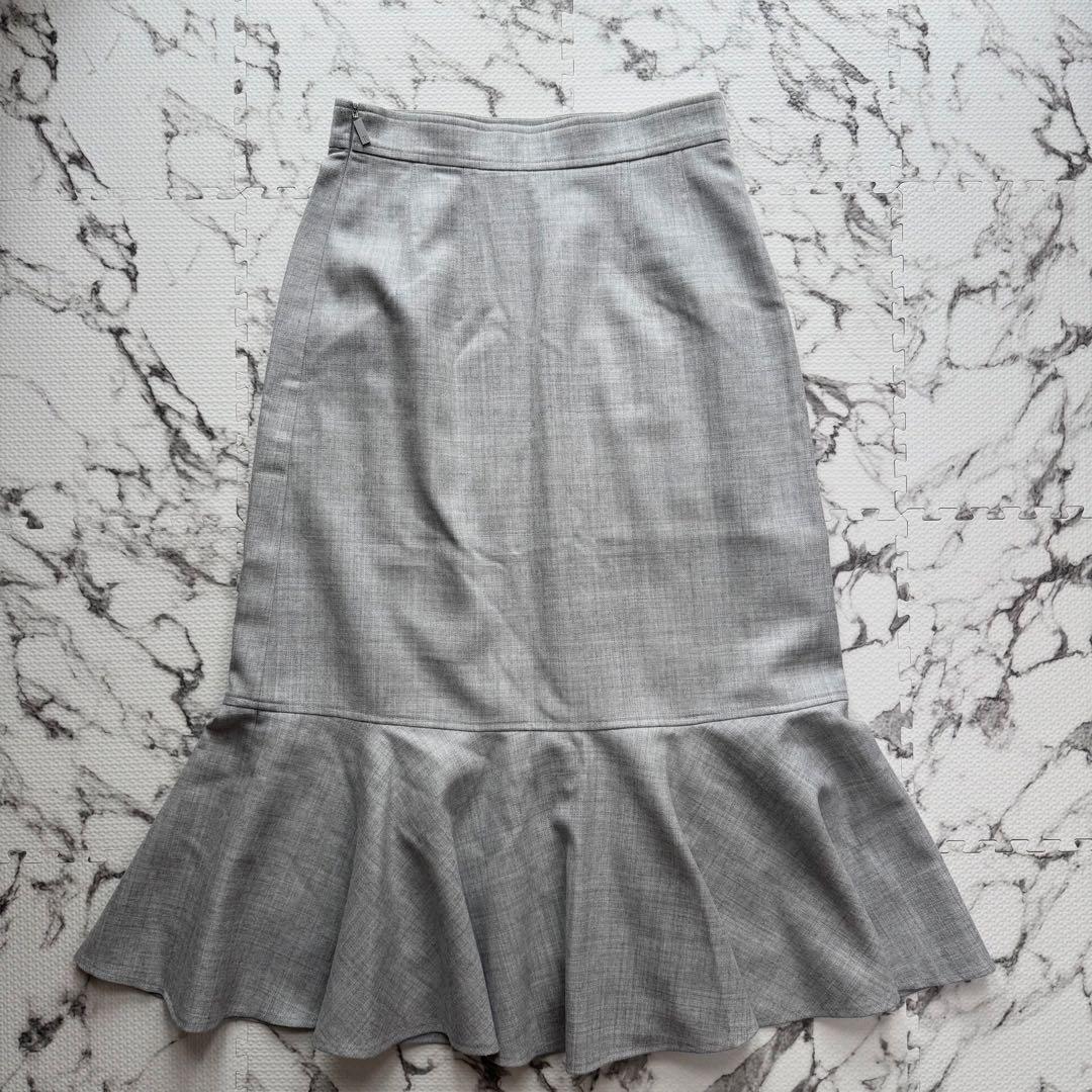 【新品タグ付き】Rene マーメイドスカート　22SS フレアヘム　サマーウール