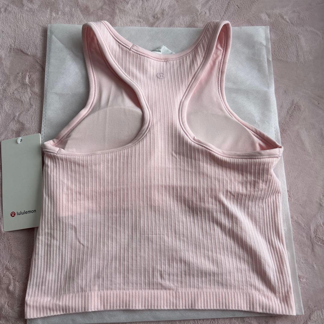 lululemon大人気カラー リブ編み タンクトップ ピンク size6