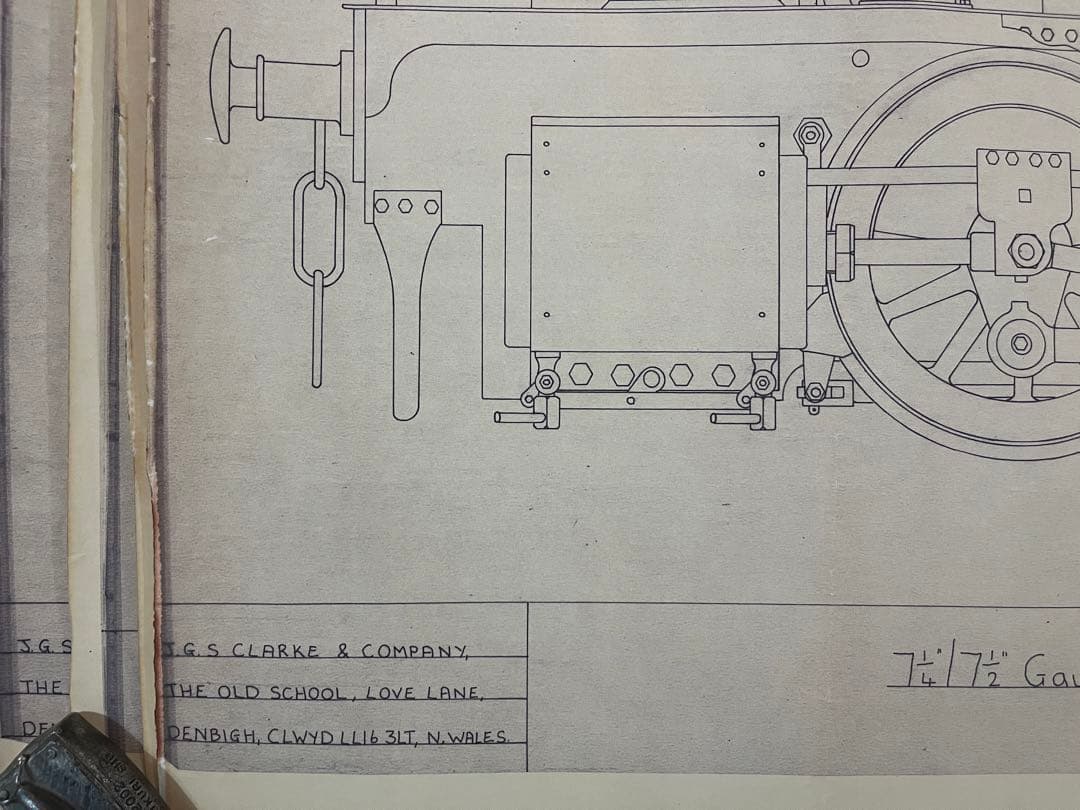 機関車図面大判サイズ#4　0-4-0 ADAMS B4　11sheets