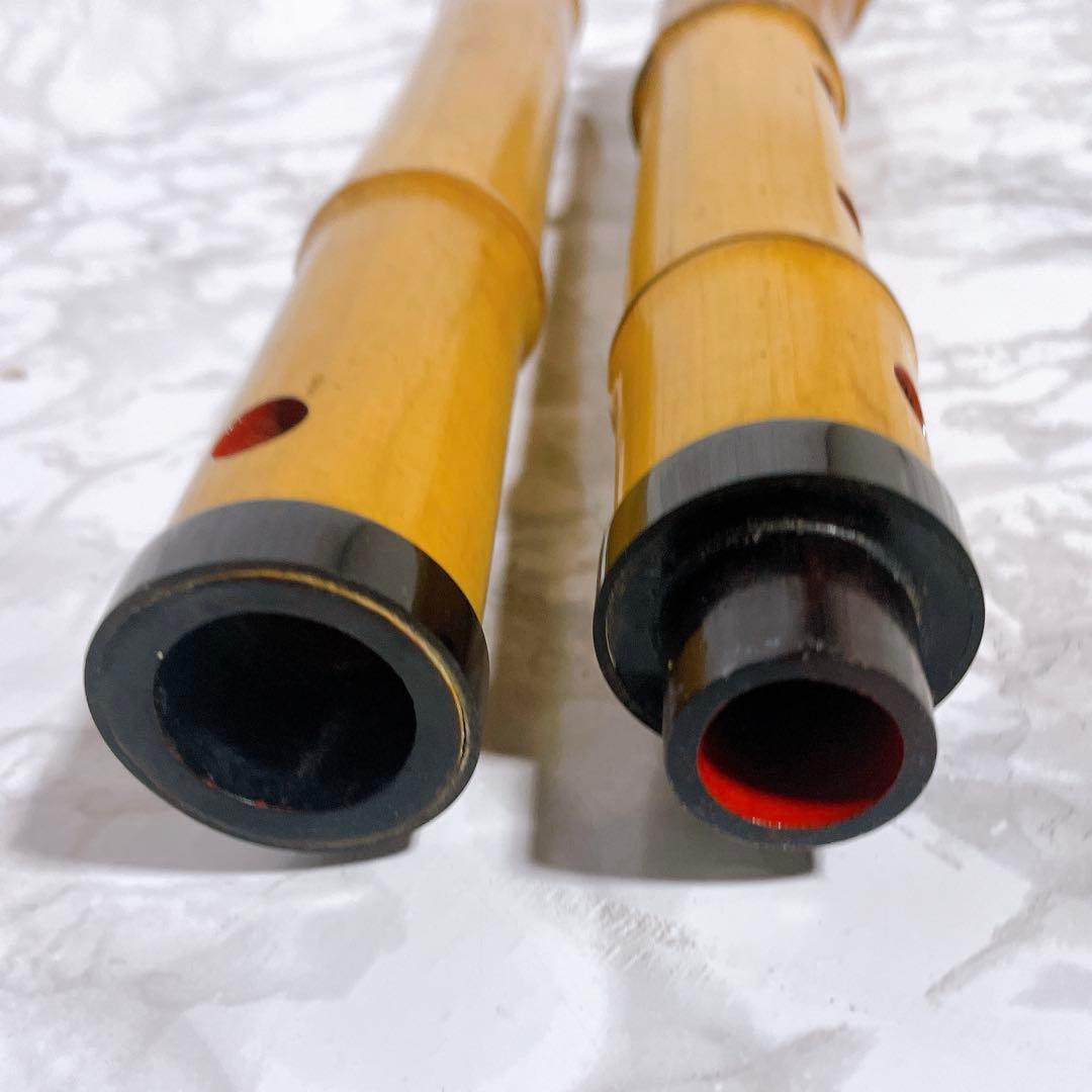 尺八　一尺八寸　在銘　富山　5孔・2分割　和楽器　木管楽器　縦笛　雅楽器