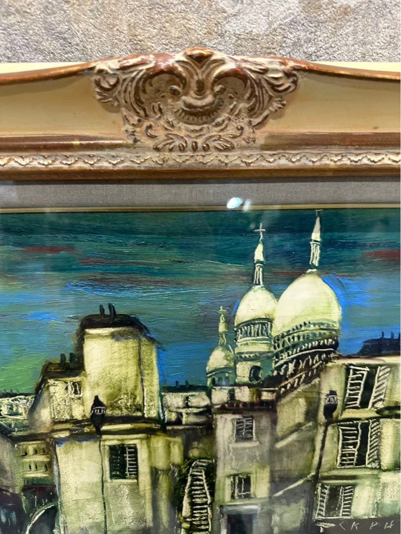 独特の色彩でパリ・モンマルトルを描き続けました 冬島大二郎「モンマルトル」油彩画