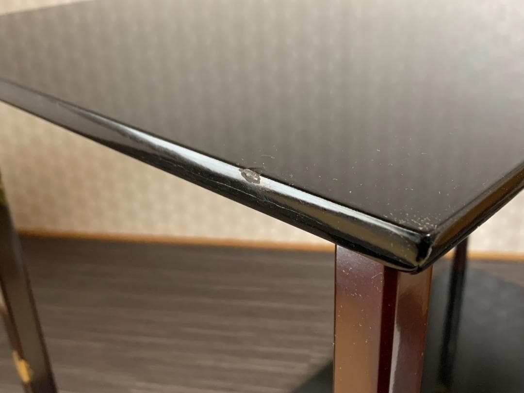 塗師 中村宗悦作 鵬雲斎好写 桐蒔絵 木製 真台子 茶道具 替え柱付き 776