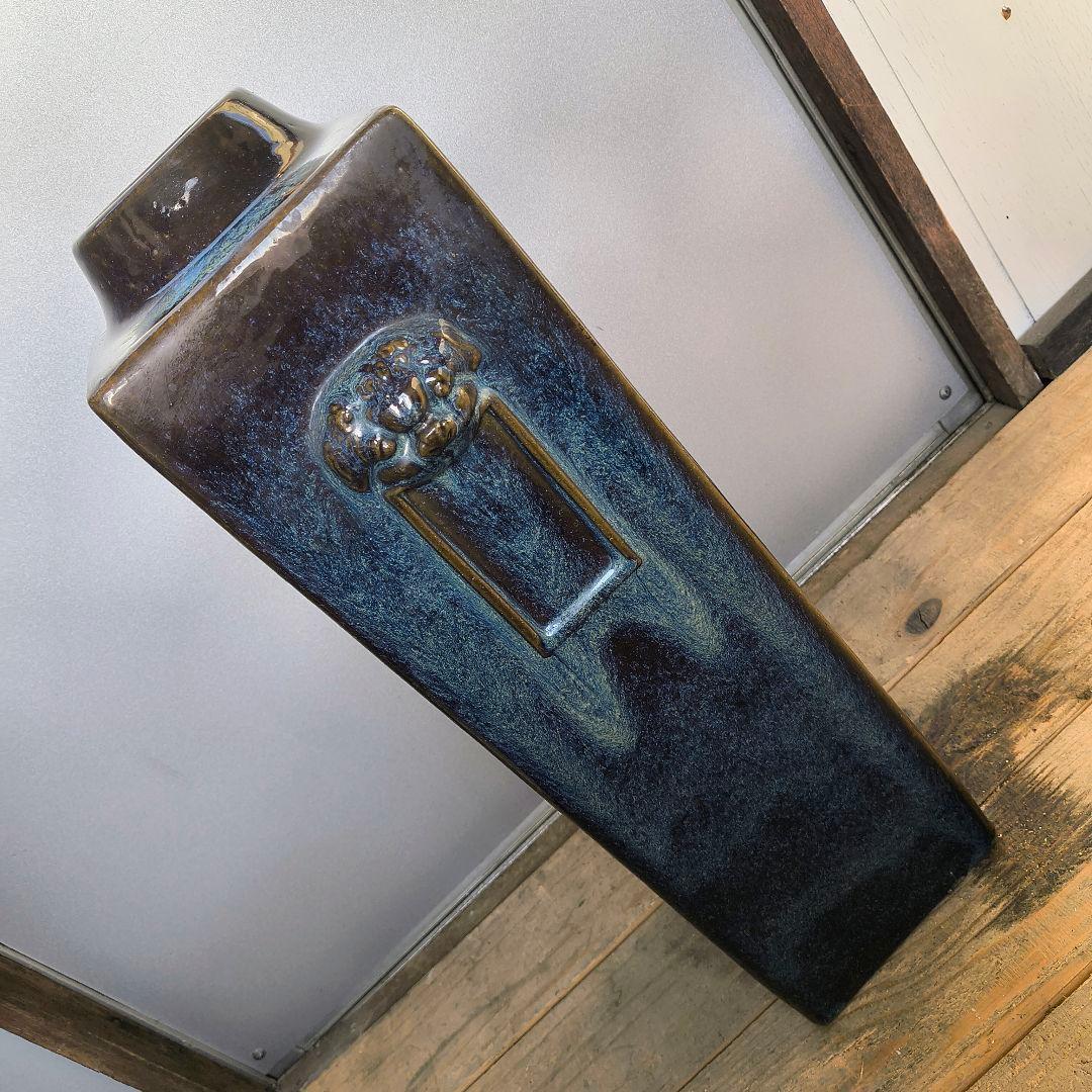 ★古い　高徳順印　角花瓶　　高さ約48.5センチ　中国　古玩★