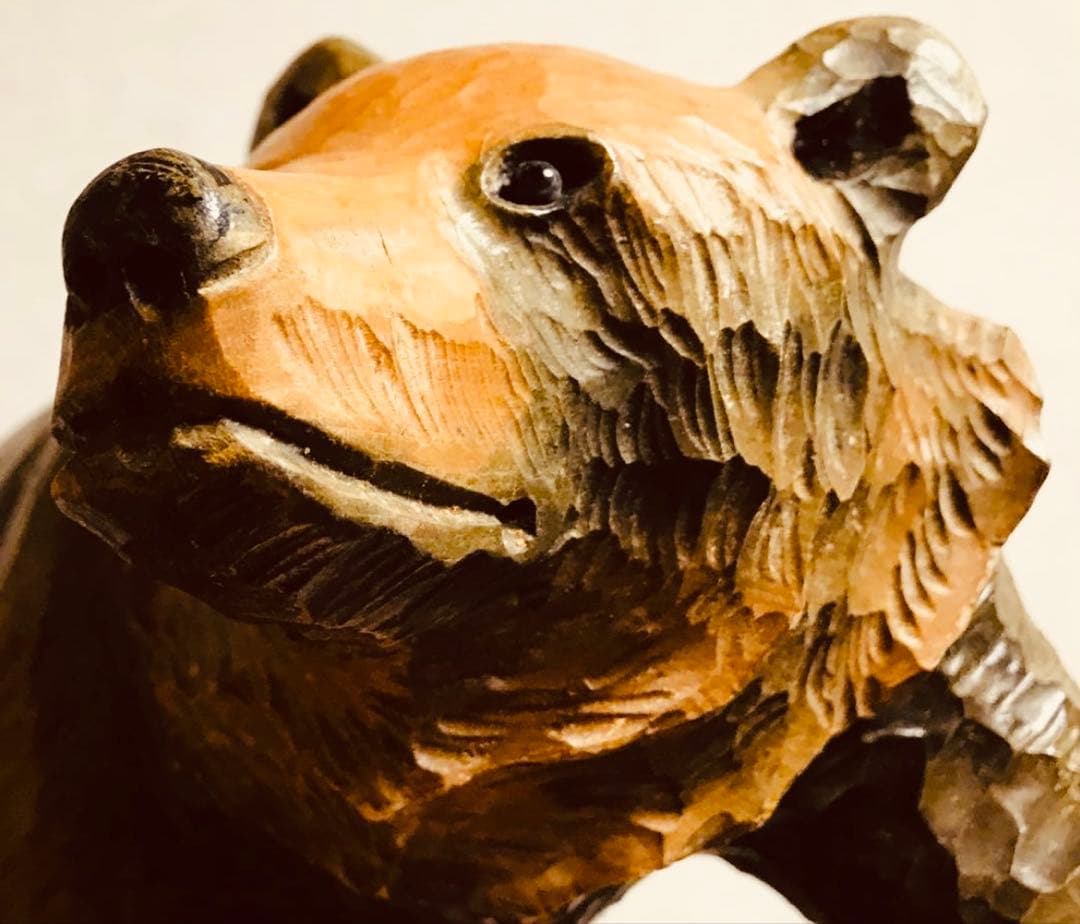 希少　大和正幸　木彫り熊　ガラス目 北海道　木彫熊　木彫り　大和彫