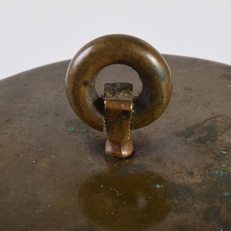 煎茶道具　黄銅　湯沸し　急須　時代箱付　D　R7771