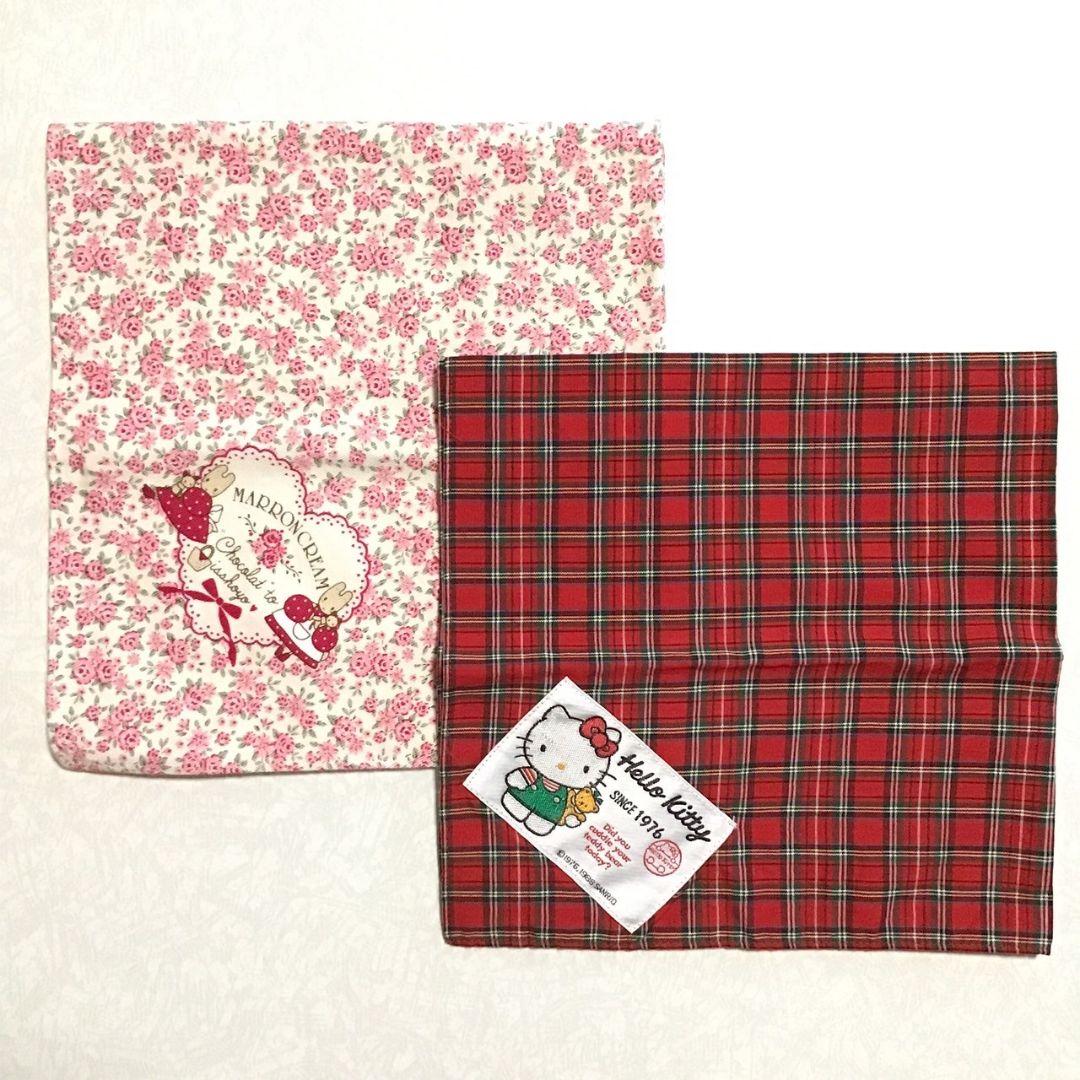 昭和レトロ　サンリオ　ハンカチ　２枚セット　ハローキティ　マロンクリーム　88年