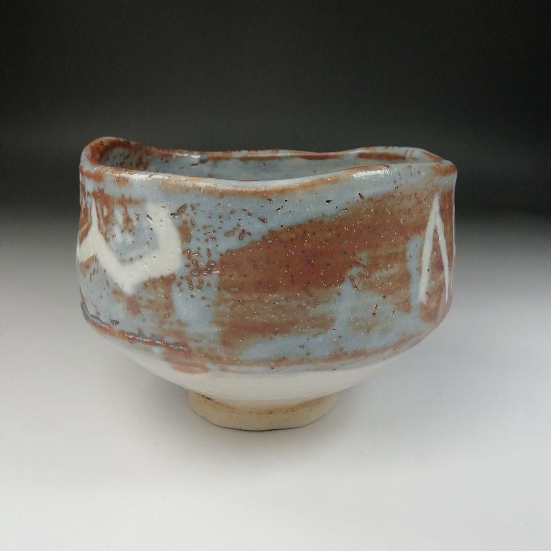 Ｔ８１　茶碗　『峰の紅葉写』『鼡志野茶碗』『菊泉窯　田中源彦造』　共箱　茶道具