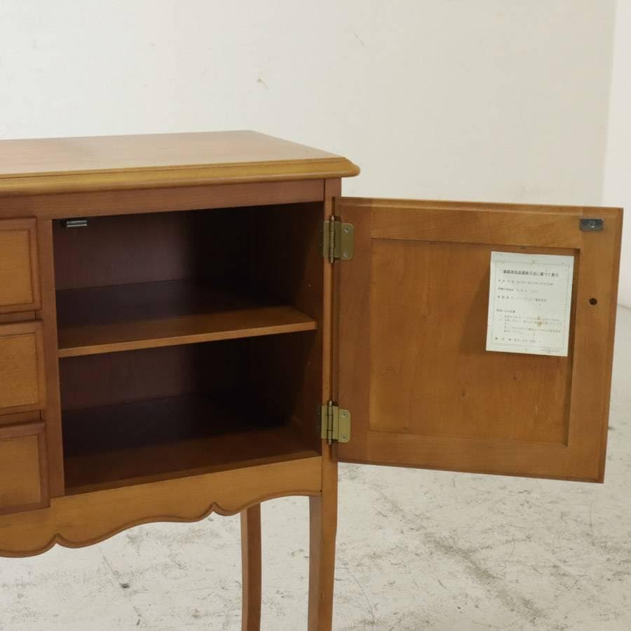 値下カリモク アンティーク調 猫脚 コンソールテーブル ブナ材 AJ1052NS