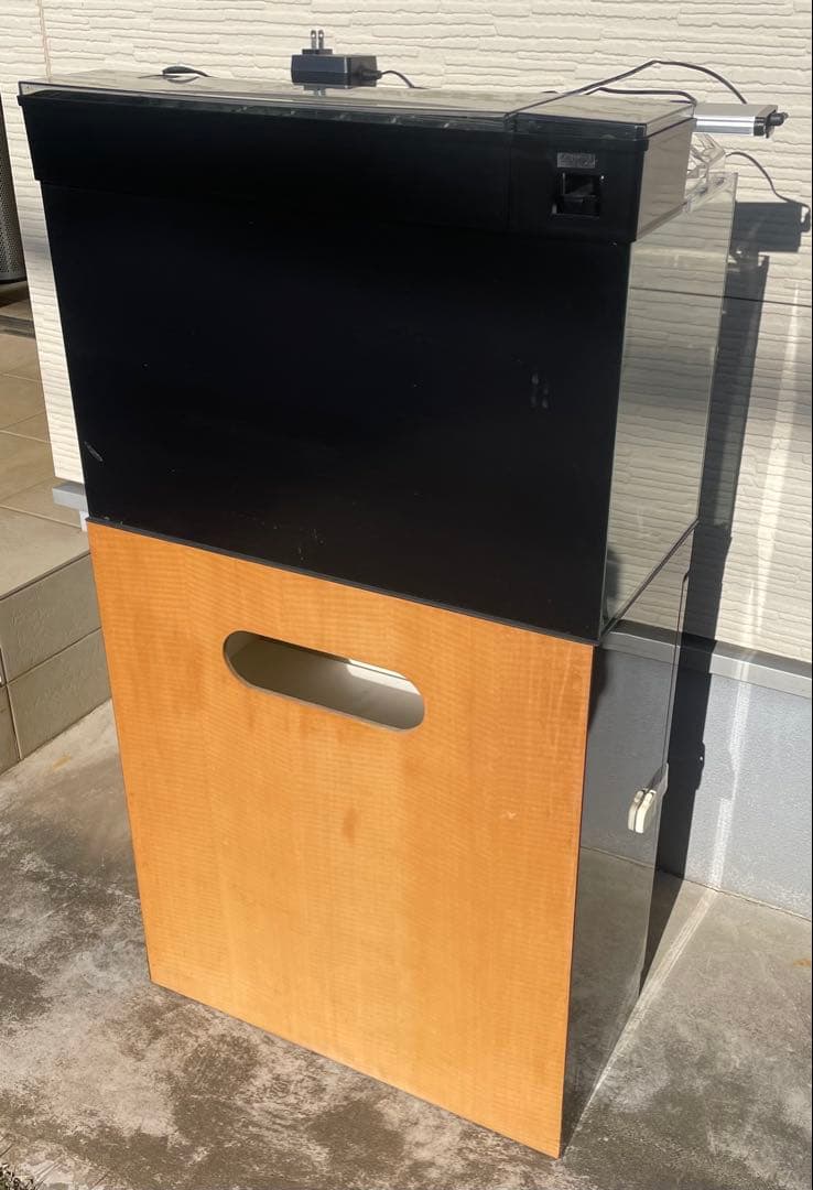 60cm水槽 水槽台 GEX濾過器・ポンプ・LEDライト付き