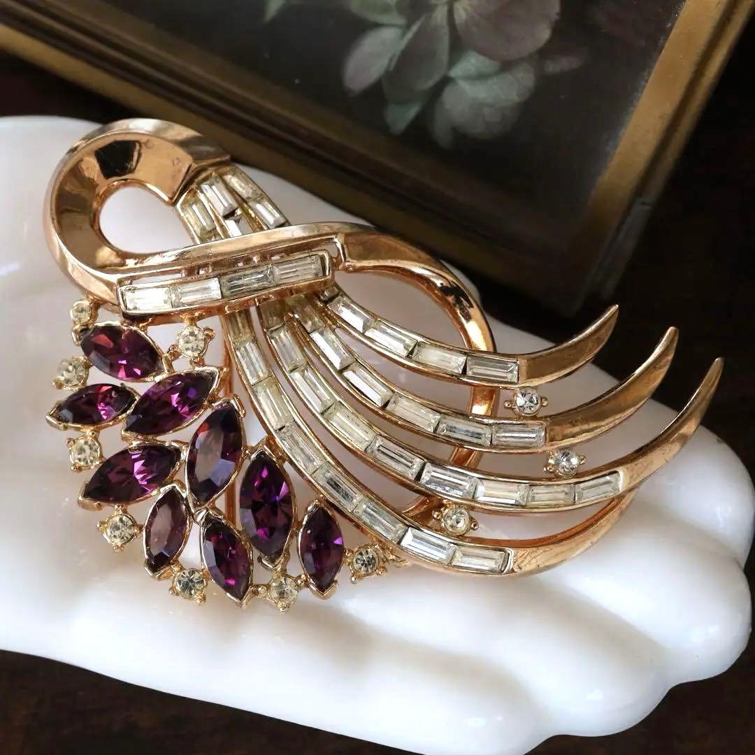 希少！✧刻印有✧ TRIFARI トリファリ ヴィンテージ ブローチ 1952年