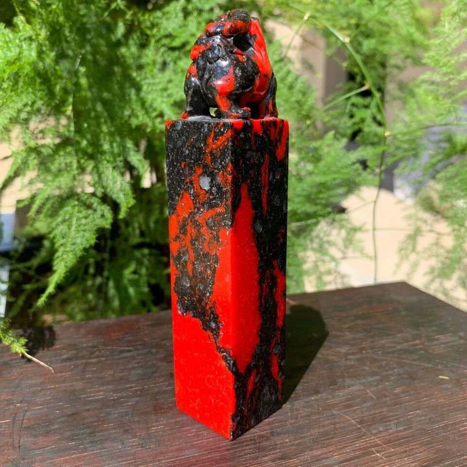 希少鶏血石 老坑 印材 印鑑 篆刻印材 古美術