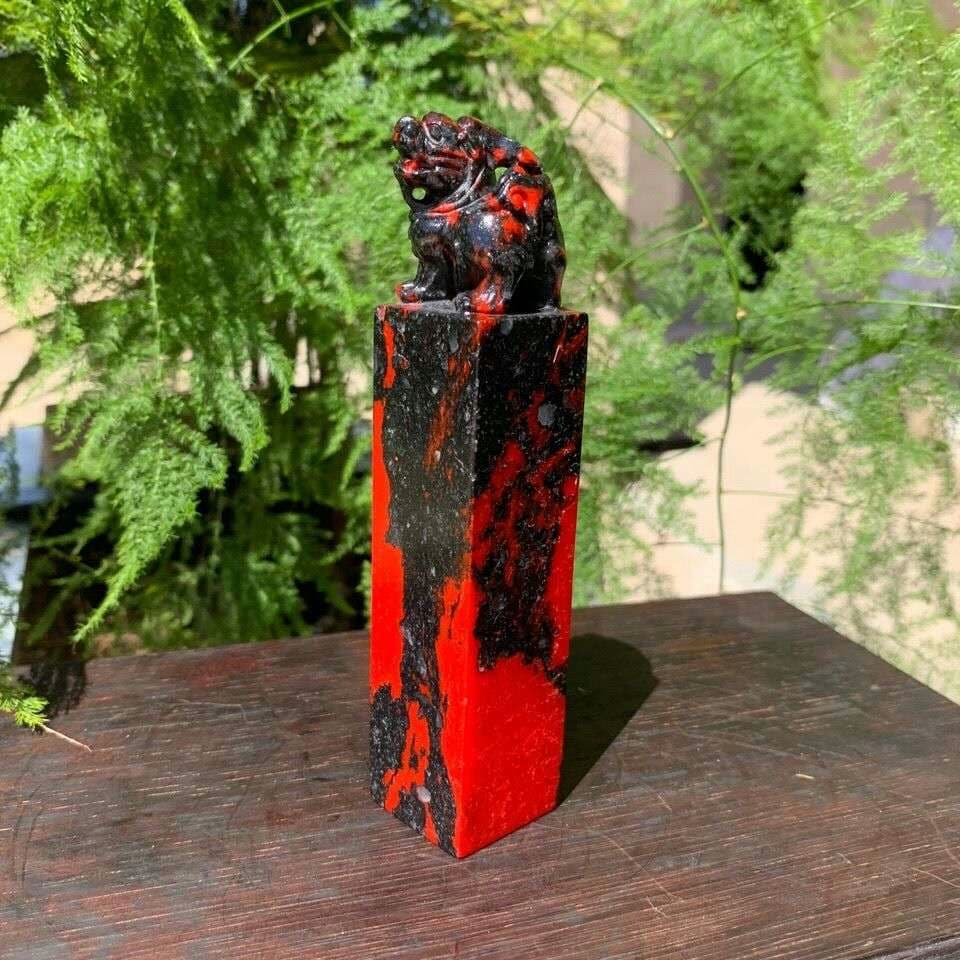 希少鶏血石 老坑 印材 印鑑 篆刻印材 古美術