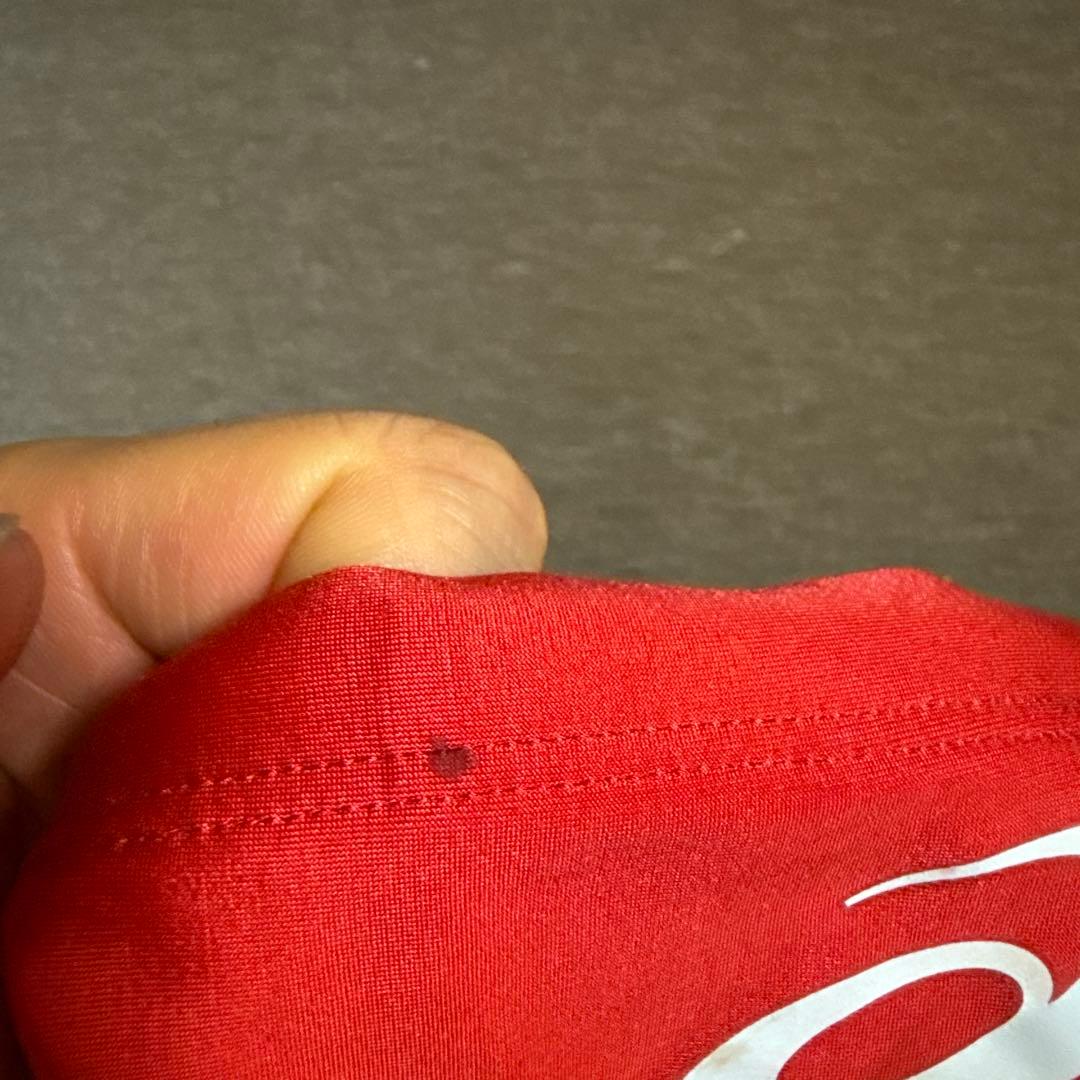 レッド アシックス競泳水着　S